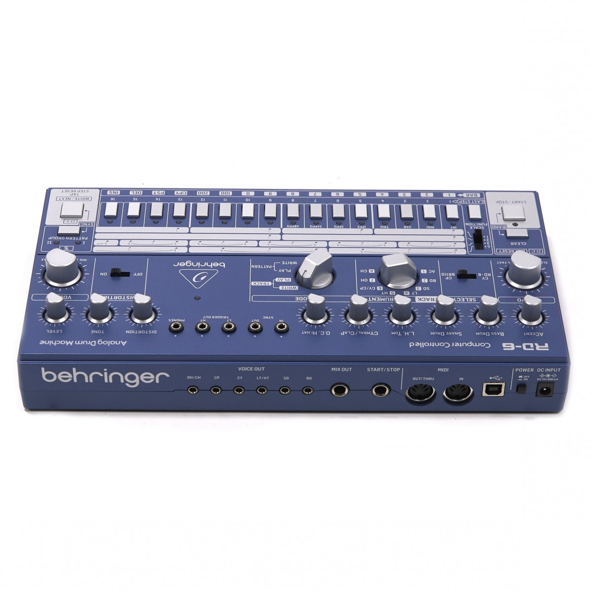 Behringer RD-6 Drum Machine, Blue - Secondhand at Gear4music