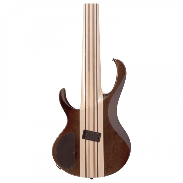 Ibanez BTB7MS-NML, Natural Mocha Low Gloss - Body, Closeup Rear
