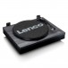 Lenco LS-301BK Bluetooth Turntable, Black - Angled Open