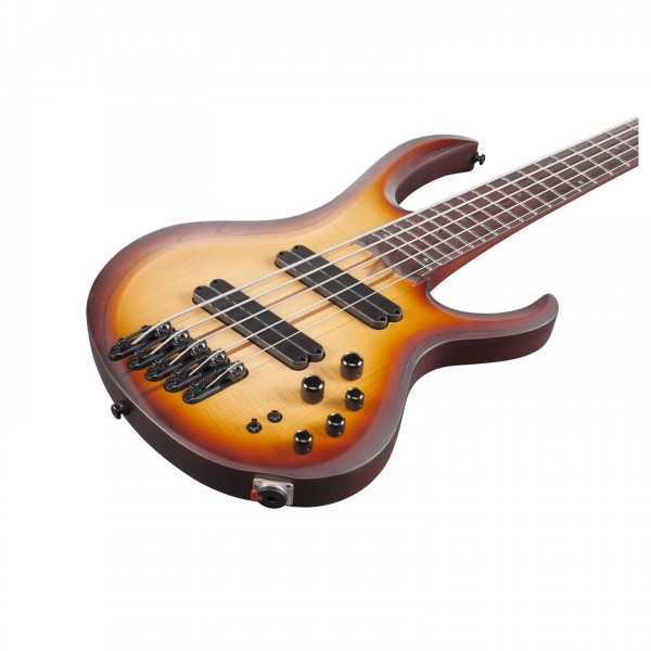 Ibanez BTB705LM-NNF, Natural Browned Burst Flat - Body Angled, Top