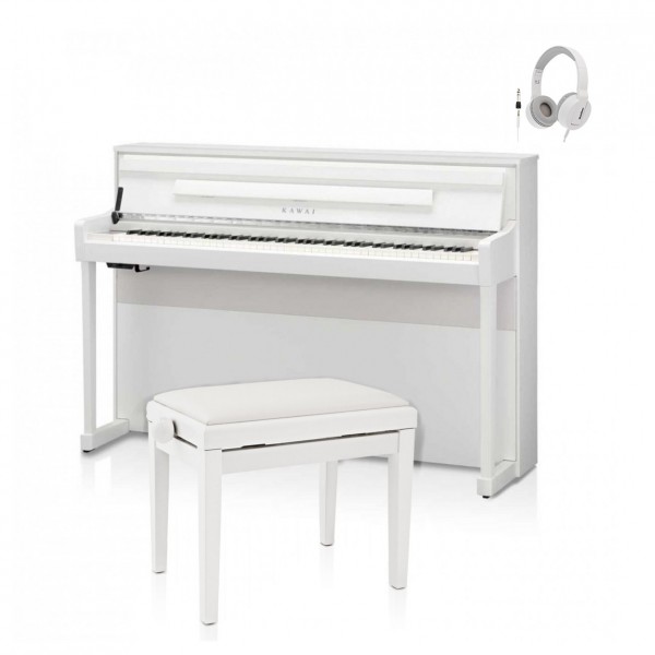 Kawai CA901 Digital Piano Package, Satin White