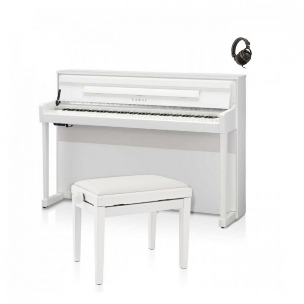 Kawai CA901 Digital Piano Package, Satin White