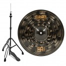Meinl Classics Custom Dark 14'' Hi-Hats & Hi-Hat Stand, Black