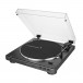 Audio Technica AT-LP60XBK Automatic Belt Drive Turntable, Black Front View 2