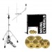 Meinl HCS Starter Cymbal Set, Gear4music Hi Hat Stand & Grabber Arm