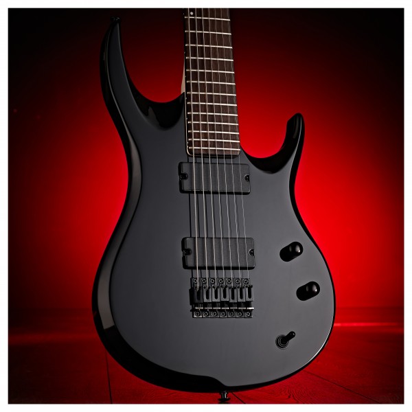 G4M 529 Electric Guitar, 7-String, Jet Black