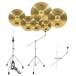 Meinl HCS Expanded Cymbal Set, Gear4music Stands & Grabber Arm