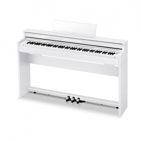 Casio AP-S450 Digital Piano, White - Side , Open lid