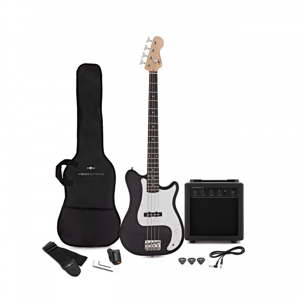 VISIONSTRING Bass Guitar Pack, Black