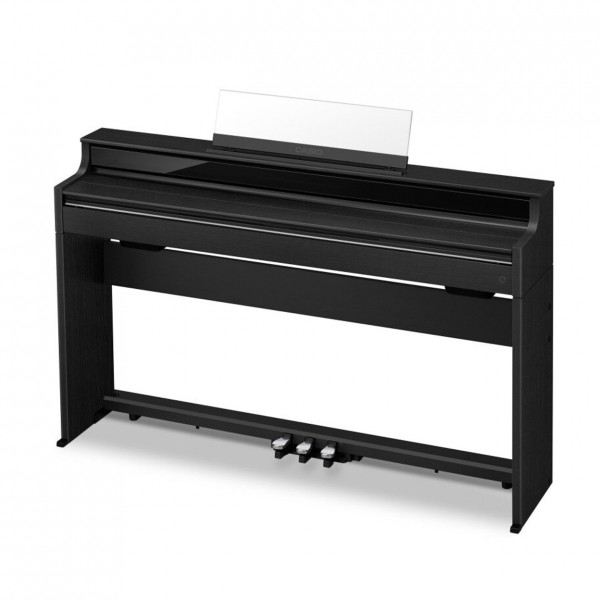 Casio AP S450 Digital Piano Package, Black - Side View Closed Lid