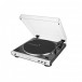 Audio Technica AT-LP60X-BT Bluetooth Turntable, White - angled