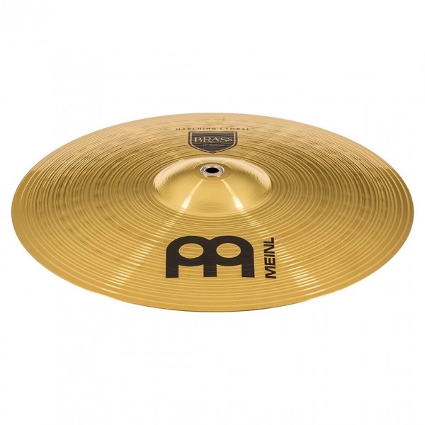 Meinl Marching 14" Brass Student Cymbal Pair, includes BR3 Straps - Angle
