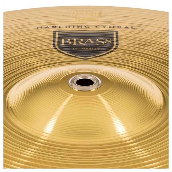 Meinl Marching 14" Brass Student Cymbal Pair, includes BR3 Straps - Bell