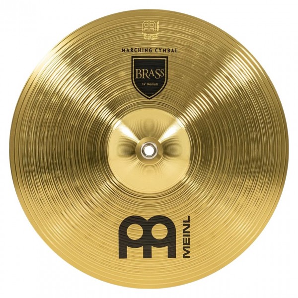Meinl Marching 14" Brass Student Cymbal Pair, includes BR3 Straps - Top