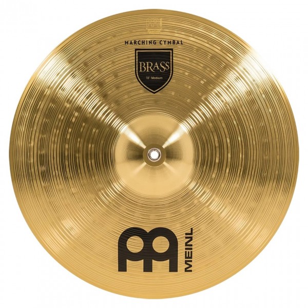 Meinl Marching 18" Brass Student Cymbal Pair, includes BR3 Straps - Top