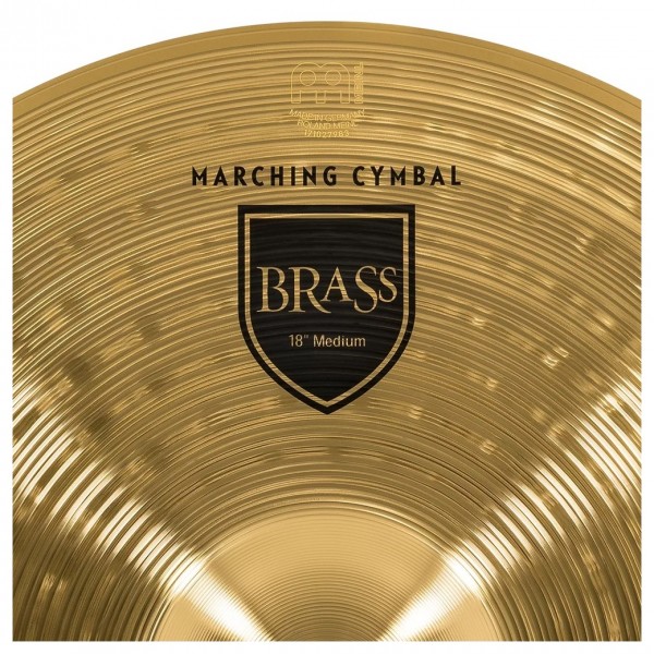Meinl Marching 18" Brass Student Cymbal Pair, includes BR3 Straps - Logo