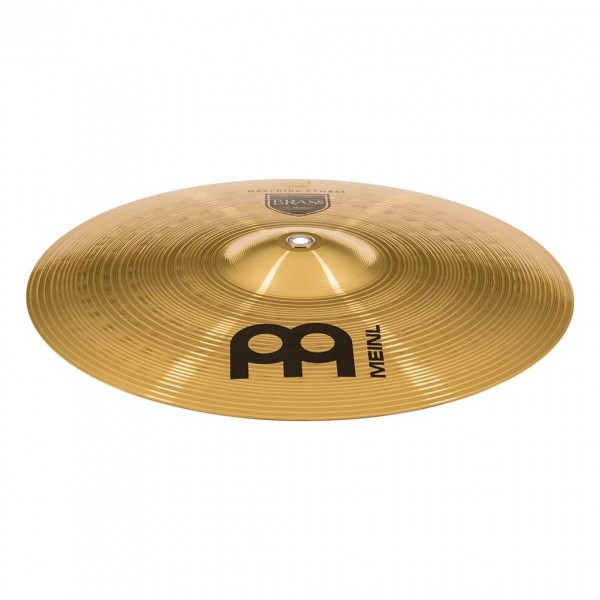Meinl Marching 16" Brass Student Cymbal Pair, includes BR3 Straps - Angle