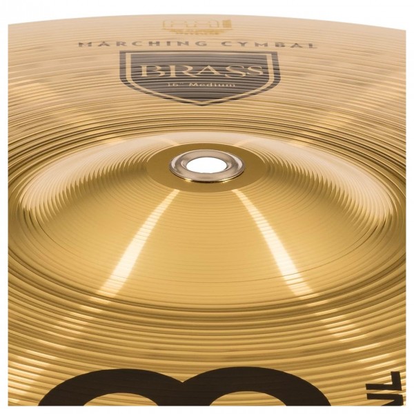 Meinl Marching 16" Brass Student Cymbal Pair, includes BR3 Straps - Bell