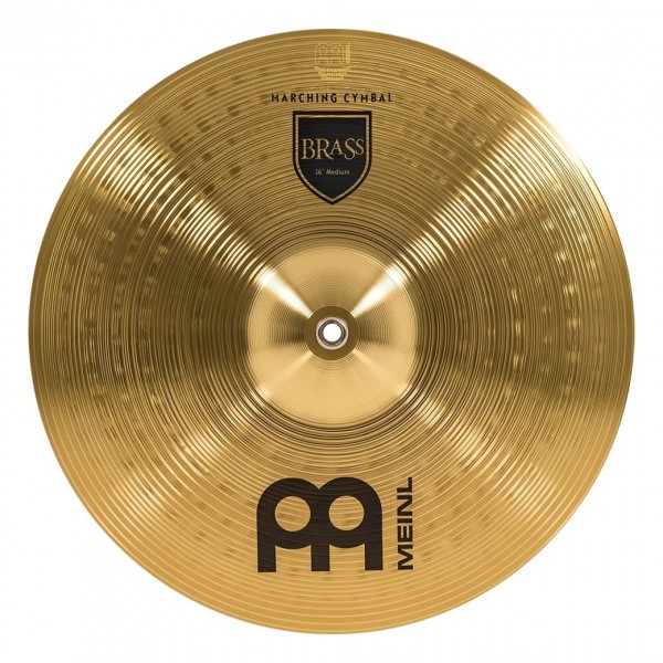 Meinl Marching 16" Brass Student Cymbal Pair, includes BR3 Straps - Top