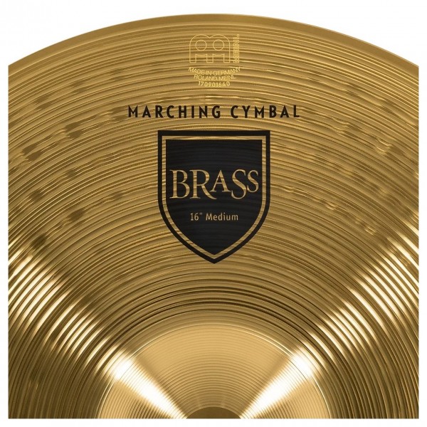 Meinl Marching 16" Brass Student Cymbal Pair, includes BR3 Straps - Logo