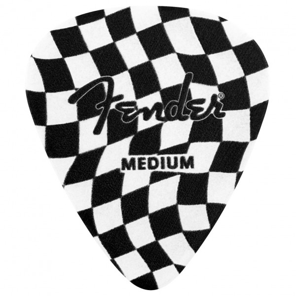 Fender 351 Celluloid Picks, Checkerboard, Pack of 8