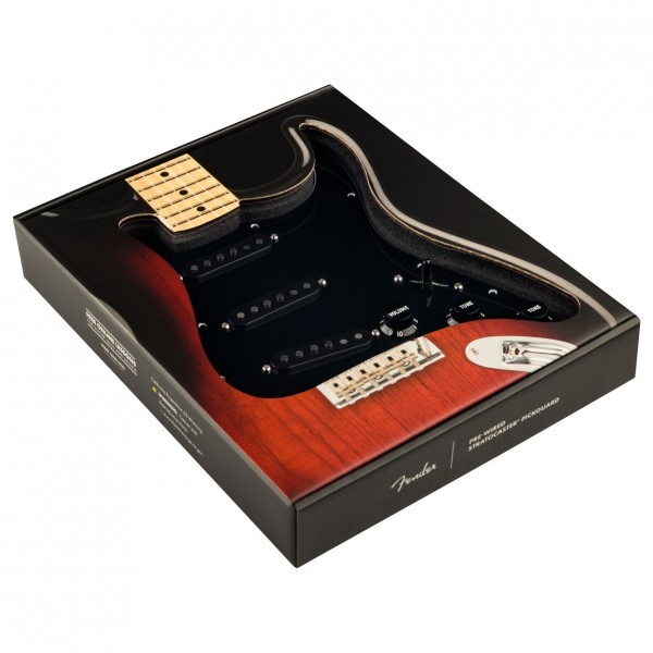 Fender Pre-Wired Strat Pickguard, Pure Vintage 65 w/RWRP Midde, Black