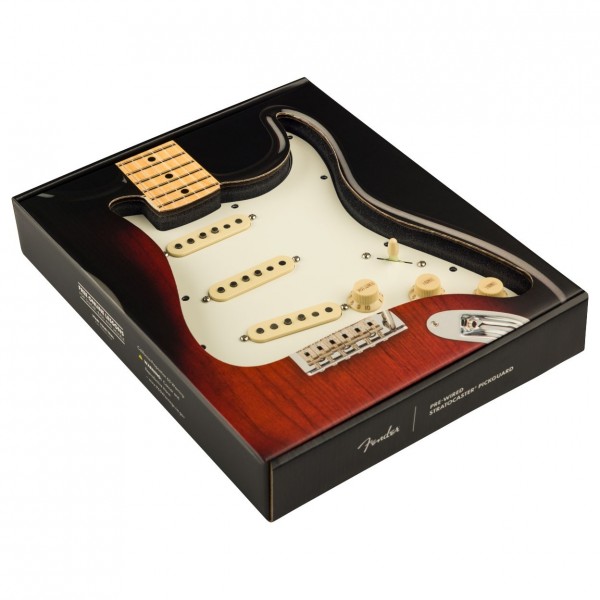 Fender Pre-Wired Strat Pickguard, Pure Vintage 65 w/RWRP Midde, Parch