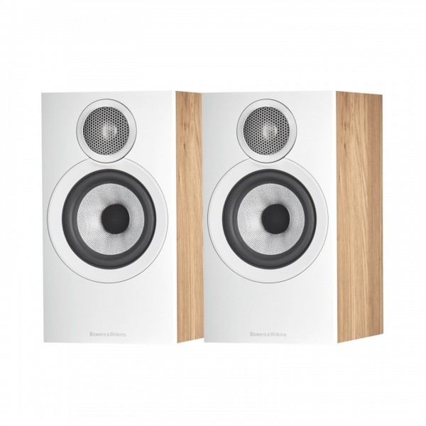 Bowers & Wilkins 607 S3 Bookshelf Speakers (Pair), Oak Front View