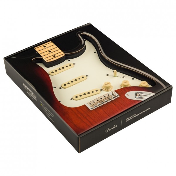 Fender Pre-Wired Strat Pickguard, Pure Vintage 59 w/RWRP Midde, Parch