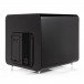 Q Acoustics Q B12 Subwoofer, Gloss Black - angled rear