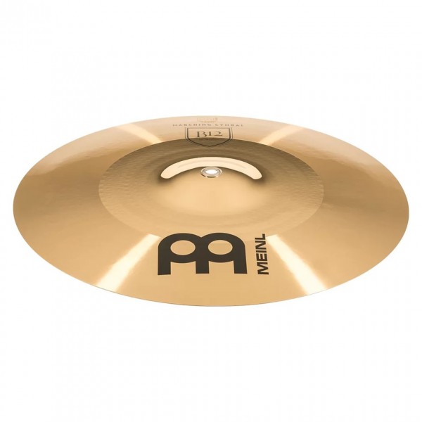 Meinl Marching 16" B12 Cymbal Pair, includes BR5 Straps - Angle
