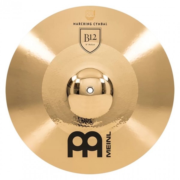 Meinl Marching 16" B12 Cymbal Pair, includes BR5 Straps - Top