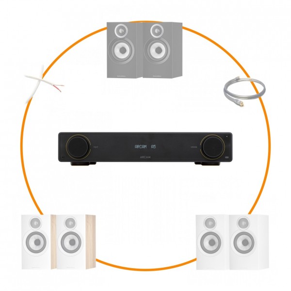 Arcam Radia A5 & Bowers & Wilkins 607 S3 Hi-Fi System Front View