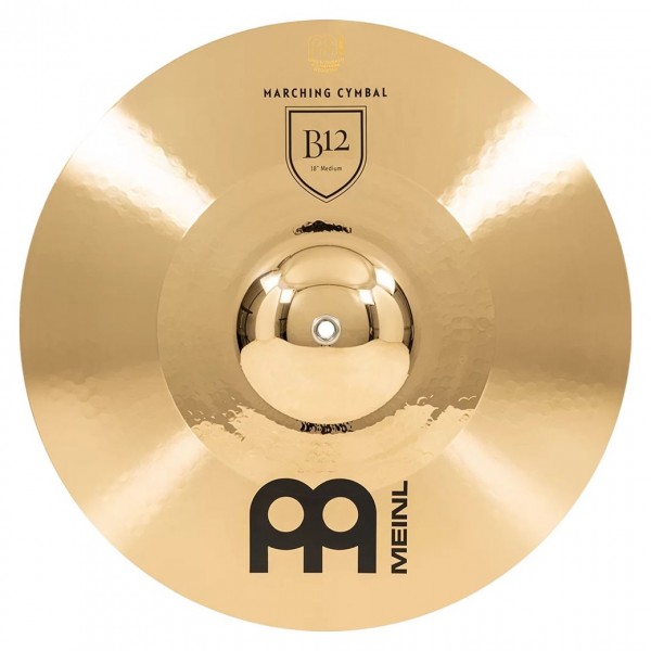 Meinl Marching 18" B12 Cymbal Pair, includes BR5 Straps - Top