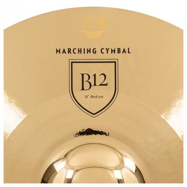 Meinl Marching 18" B12 Cymbal Pair, includes BR5 Straps - Logo