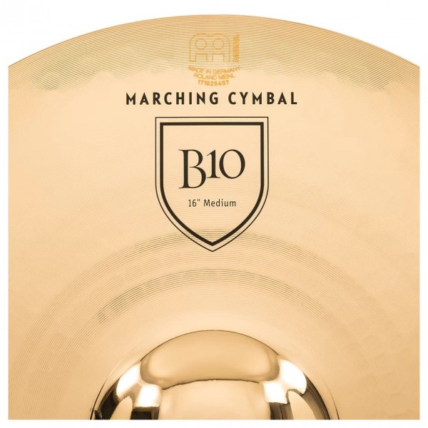 Meinl Marching 16" B10 Cymbal Pair, includes BR5 Straps - Logo