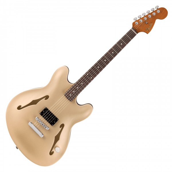 Fender Tom DeLonge Starcaster, RW Satin Shoreline Gold