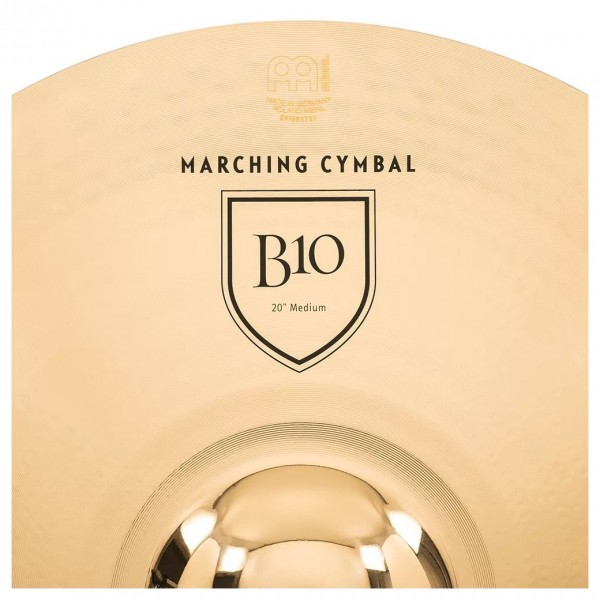 Meinl Marching 20" B10 Cymbal Pair, includes BR5 Straps - Logo