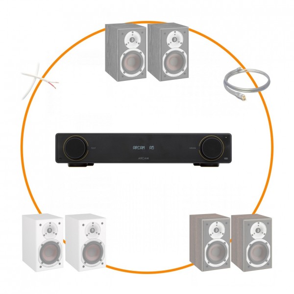 Arcam Radia A5 & Dali Spektor 1 Hi-Fi System Front View