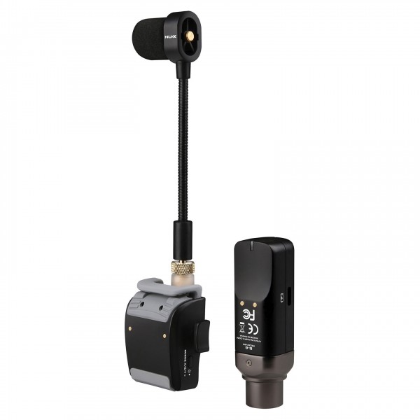 NUX C-5RC Rechargeable Wireless Guitar Bug Set 5.8GHz - Microphone and Receiver, Angled 2