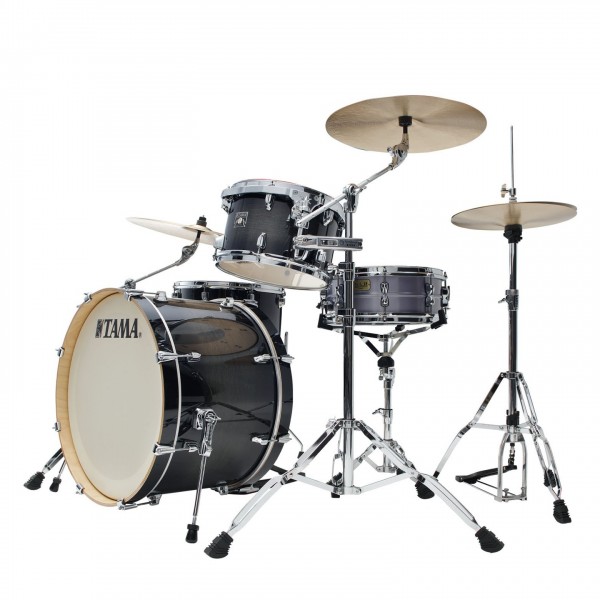 Tama Superstar Classic 22'' 3pc Shell Pack, Transparent Black Burst -  Angle 2