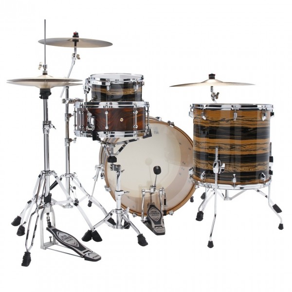Tama Superstar Classic 22'' 3pc Shell Pack, Natural Tiger Ebony Wrap - Back