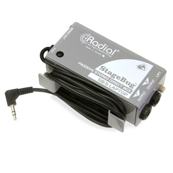 Radial StageBug SB-5 Passive Laptop DI Box - Front Angled Right