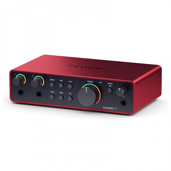 Focusrite Scarlett 2i2 4th Gen Audio Interface - Angled