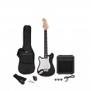 VISIONSTRING 3/4 Left Handed Electric Guitar Pack, Black - Nearly New
