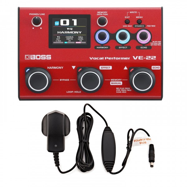 Boss VE-22 Vocal Performer with Power Supply