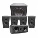Wharfedale Diamond 9.1 HCP 5.1 Speaker Package, Carbon Fibre Front View