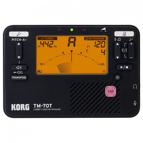 Korg TM-70T Tuner & Metronome, Black