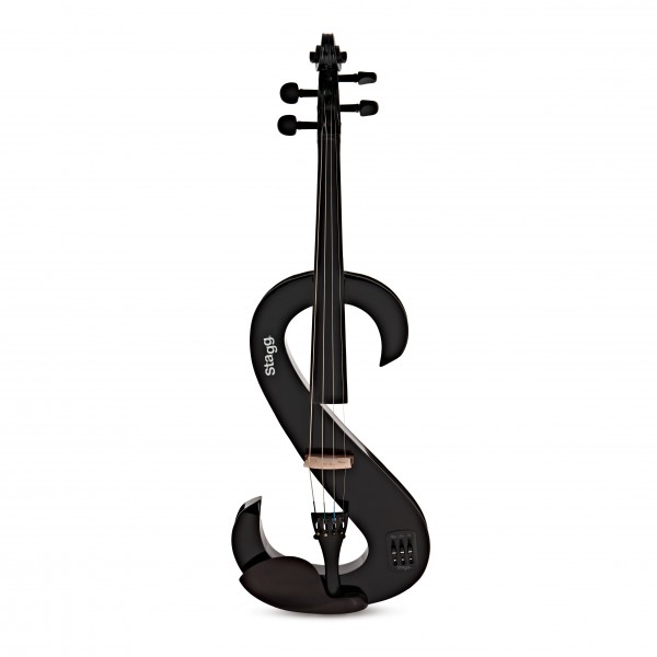 Stagg S-Shaped Electric Viola Outfit, Black