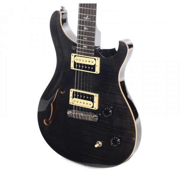 PRS SE Custom 22 Semi Hollow Electric Guitar, Grey Black | Gear4music